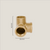 Conector triple de 90° – Dorado