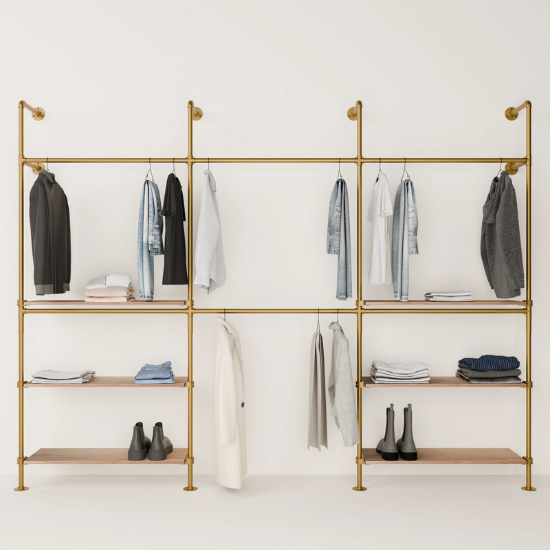 KIM DOUBLE 3 OAK – 6 estantes abajo | oro