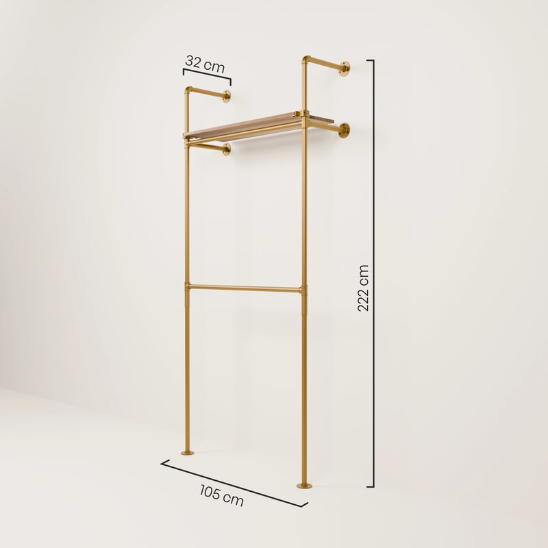 KIM DOUBLE 1 OAK – 1 estante | oro