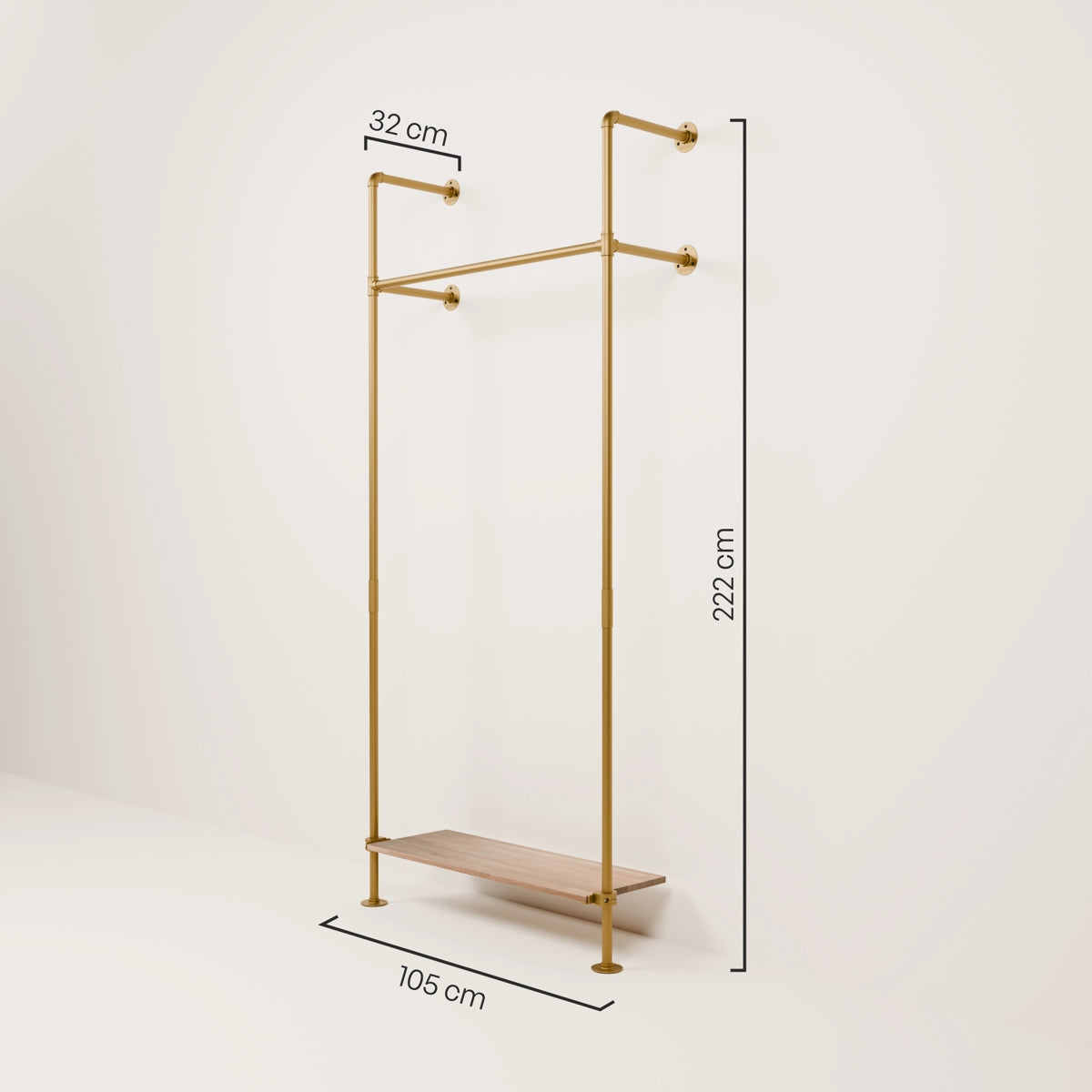 KIM 1 OAK – 1 estante inferior | oro