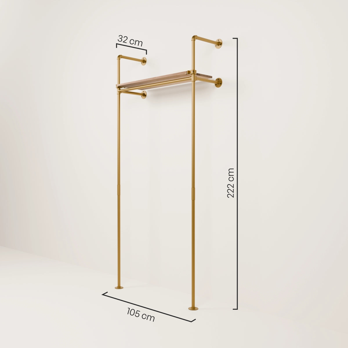 KIM 1 OAK – 1 estante superior | oro