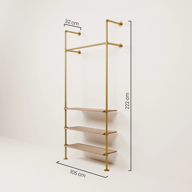 KIM 1 OAK – 3 estantes | oro