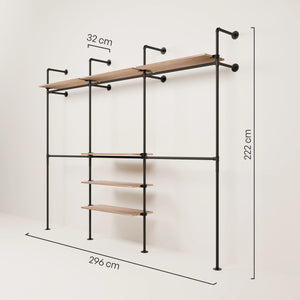 KIM DOUBLE 3 OAK – 6 shelves