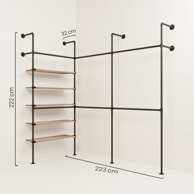KIM EDGE DOUBLE 3 OAK – 5 estantes