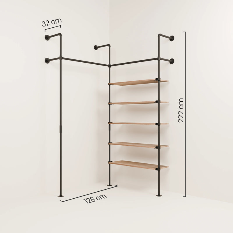 KIM EDGE 2 OAK – 5 estantes