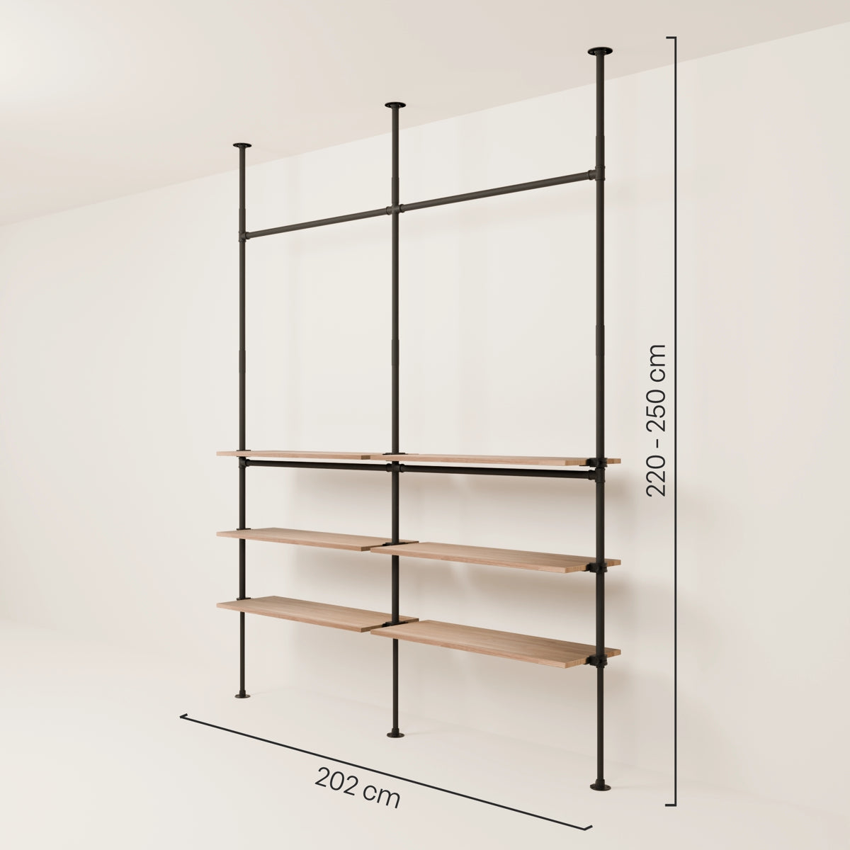 LOFT 2 OAK – 6 shelves