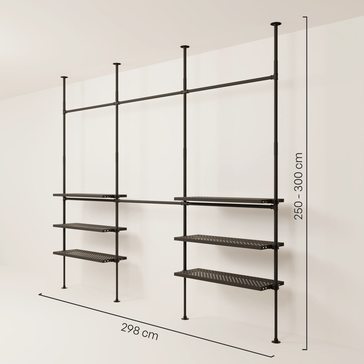 LOFT 3 METAL – 6 estantes en la parte inferior