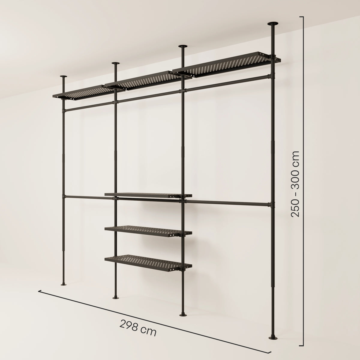 LOFT 3 METAL – 6 estantes en la parte superior