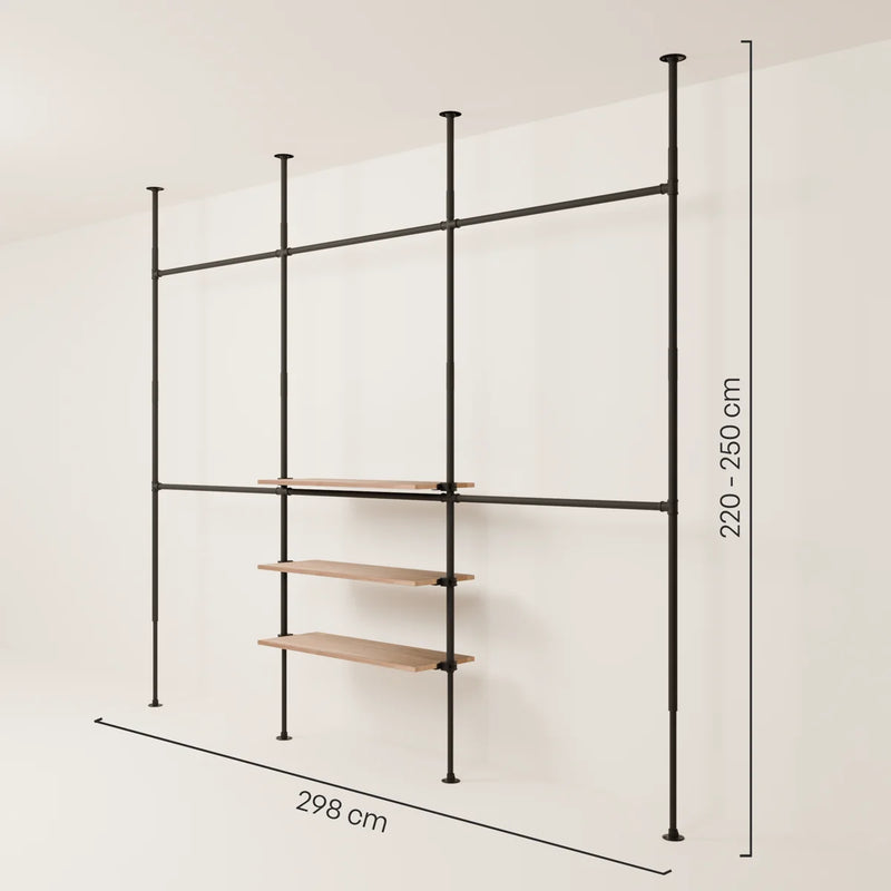LOFT 3 OAK – 3 estantes en la parte inferior