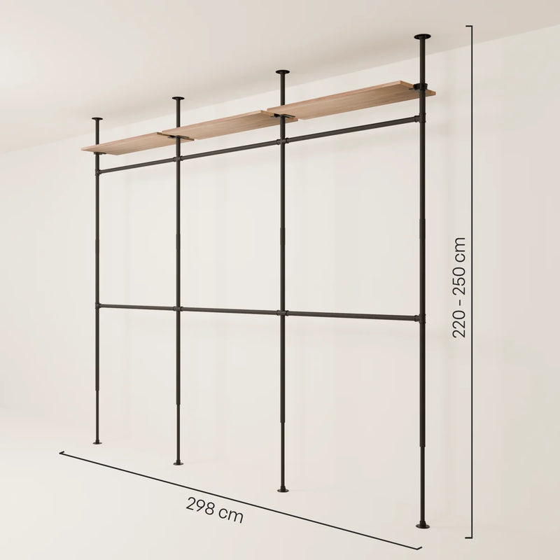 LOFT 3 OAK – 3 estantes en la parte superior