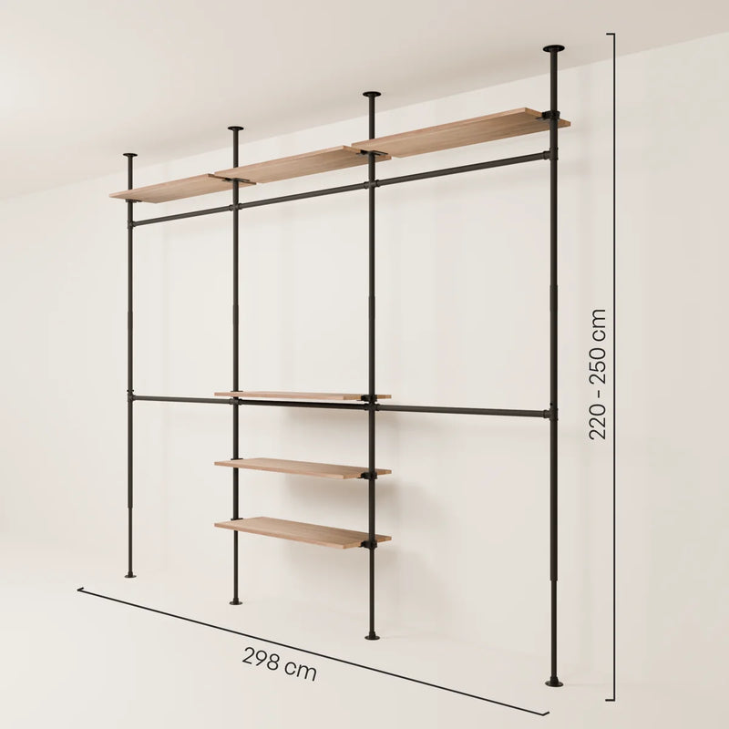 LOFT 3 OAK – 6 estantes en la parte superior