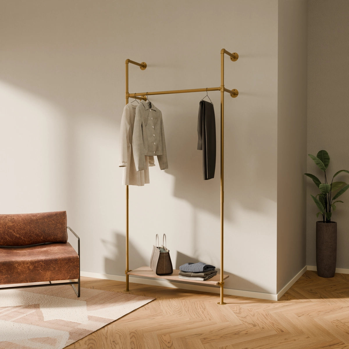 KIM 1 OAK – 1 estante inferior | oro