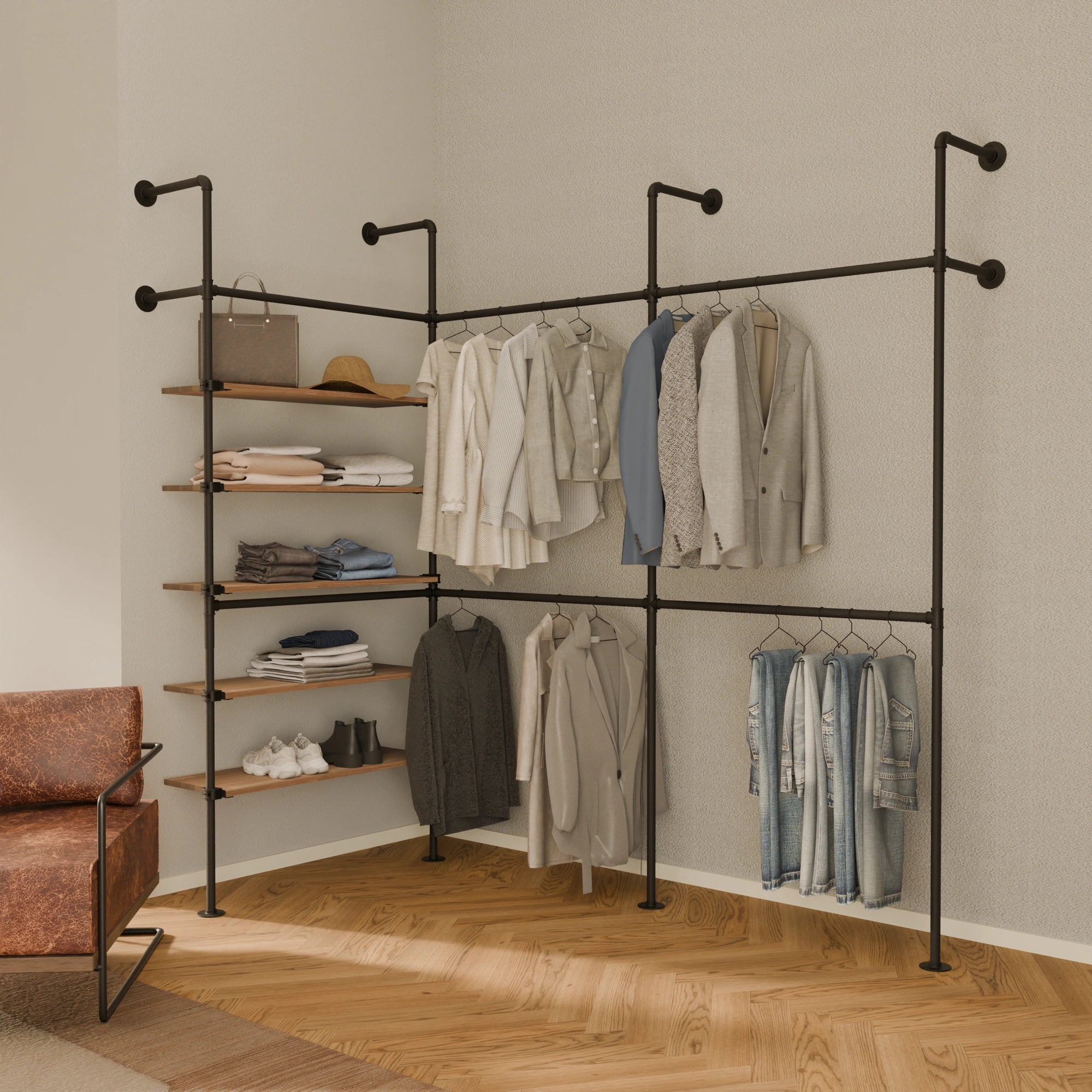 KIM EDGE DOUBLE 3 OAK – 5 estantes