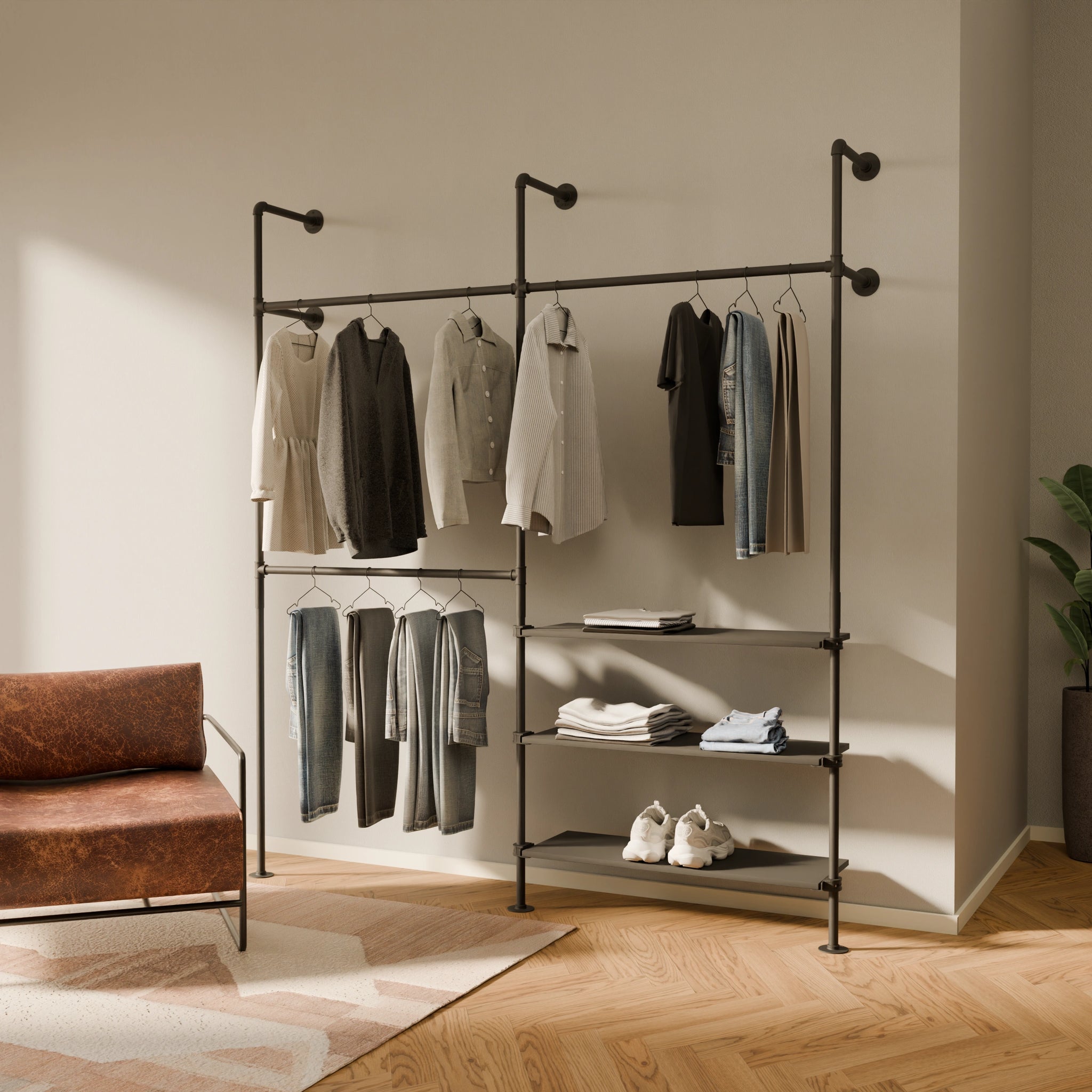 Balda – negra | incl. accesorios de montaje | juego de 1 | juego de 3 | juego de 5