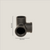 conector 3 pliegues 90° – racor negro