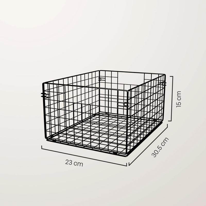 Cesta metálica – Juego de 2
