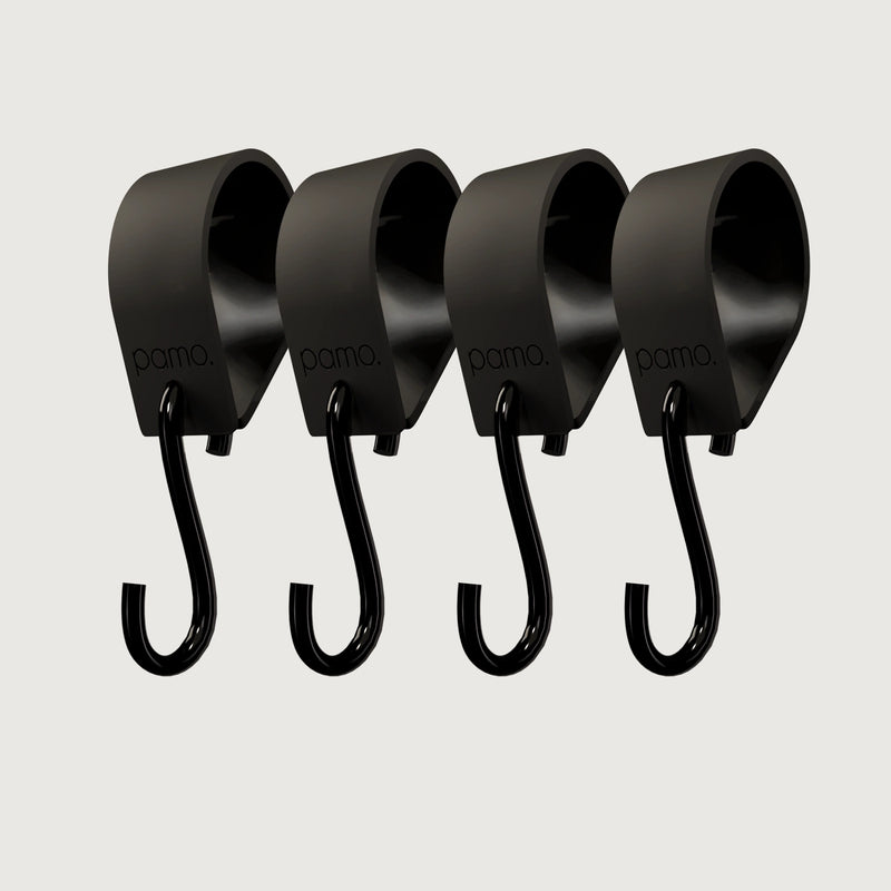 Ganchos S – Set de 4 | con lazo de goma