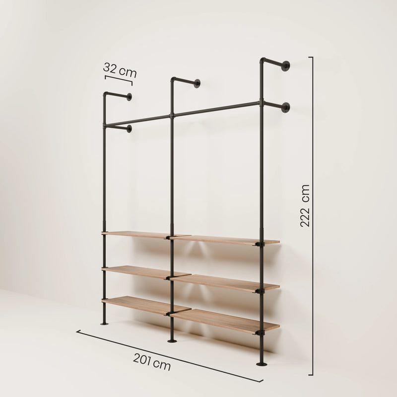 KIM 2 OAK – 6 estantes
