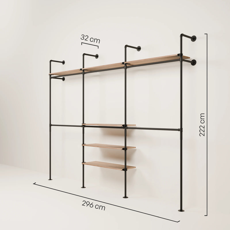 KIM DOUBLE 3 OAK – 6 estantes