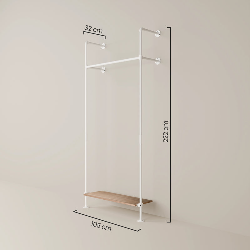 KIM 1 OAK – 1 estante inferior | blanco