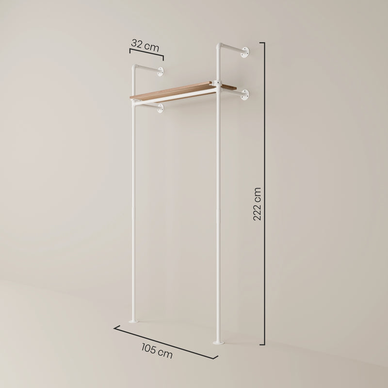 KIM 1 OAK – 1 estante superior | blanco