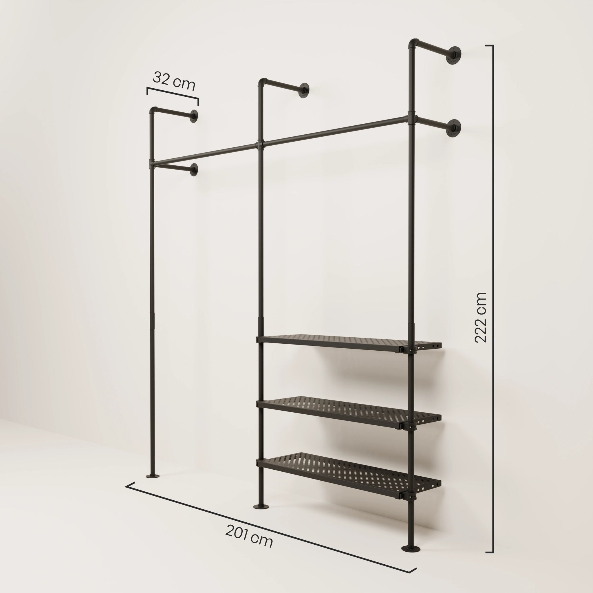 Maße Garderobe mit Schuhablage