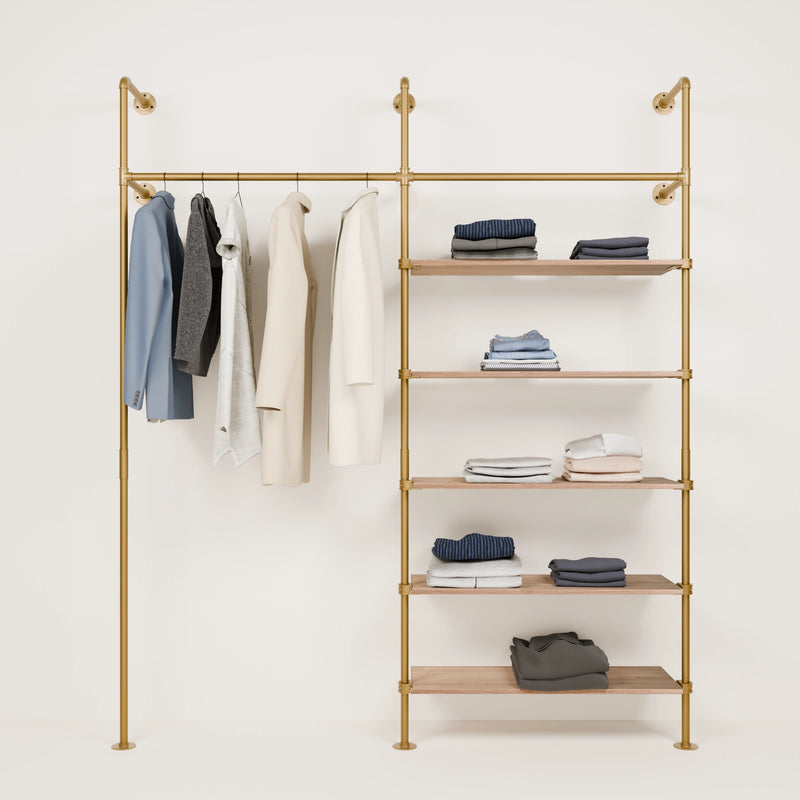 KIM 2 OAK – 5 shelves | gold