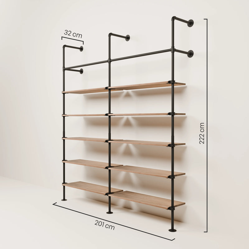 KIM 2 OAK – 10 estantes