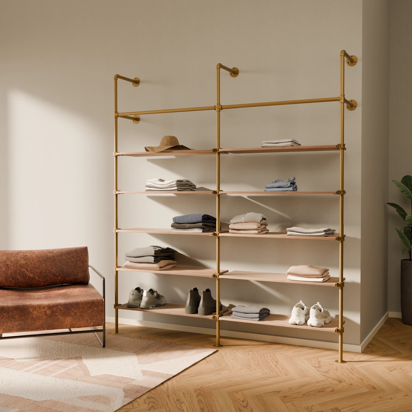 KIM 2 OAK – 10 estantes | oro