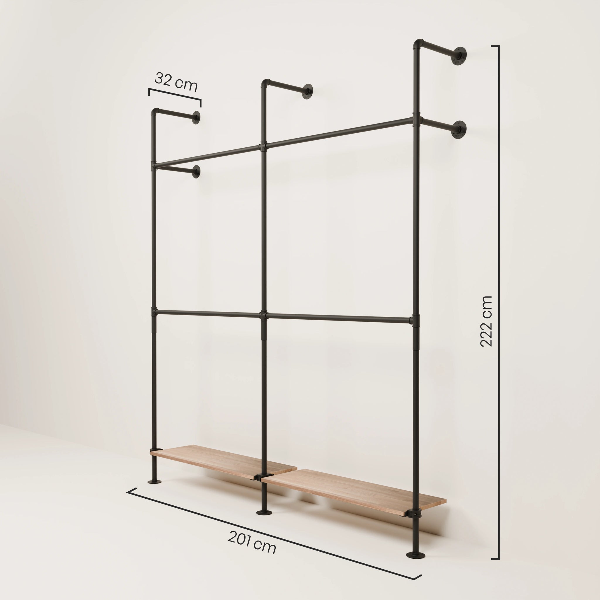 KIM DOUBLE 2 OAK – 2 estantes abajo