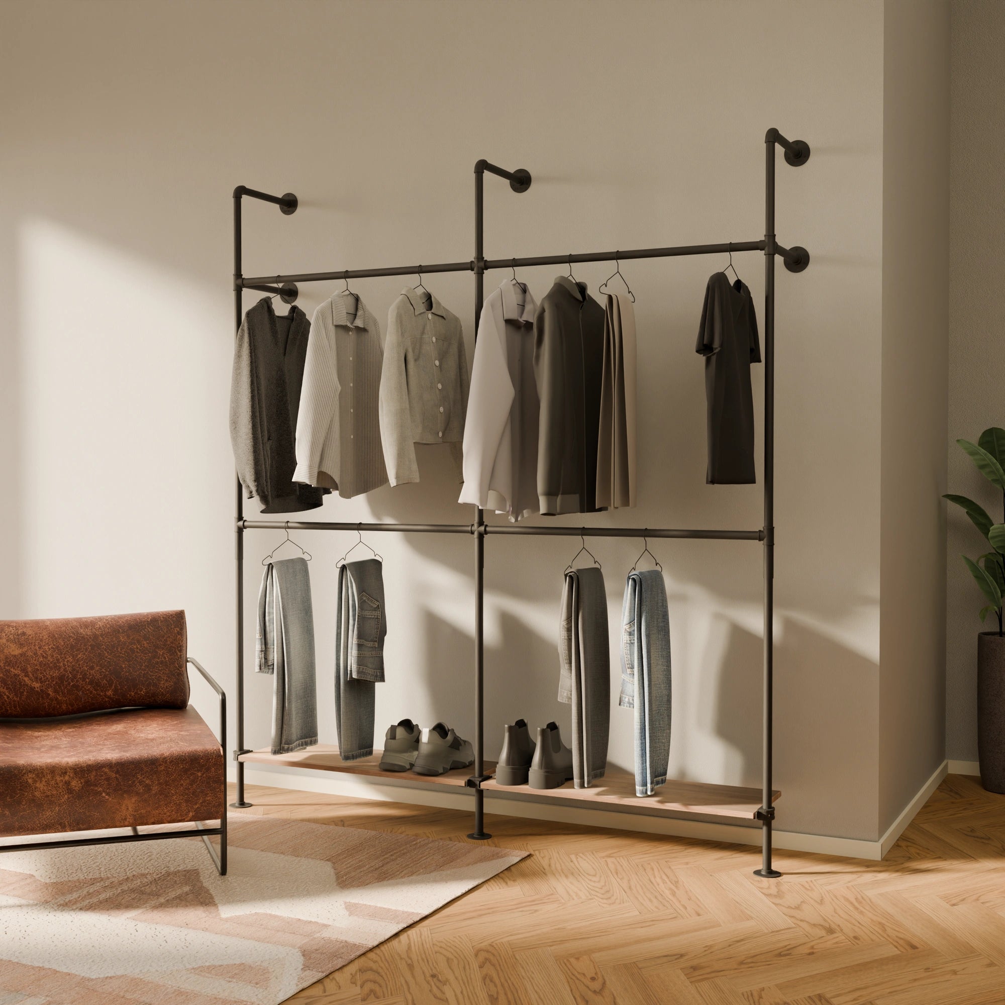 KIM DOUBLE 2 OAK – 2 estantes abajo