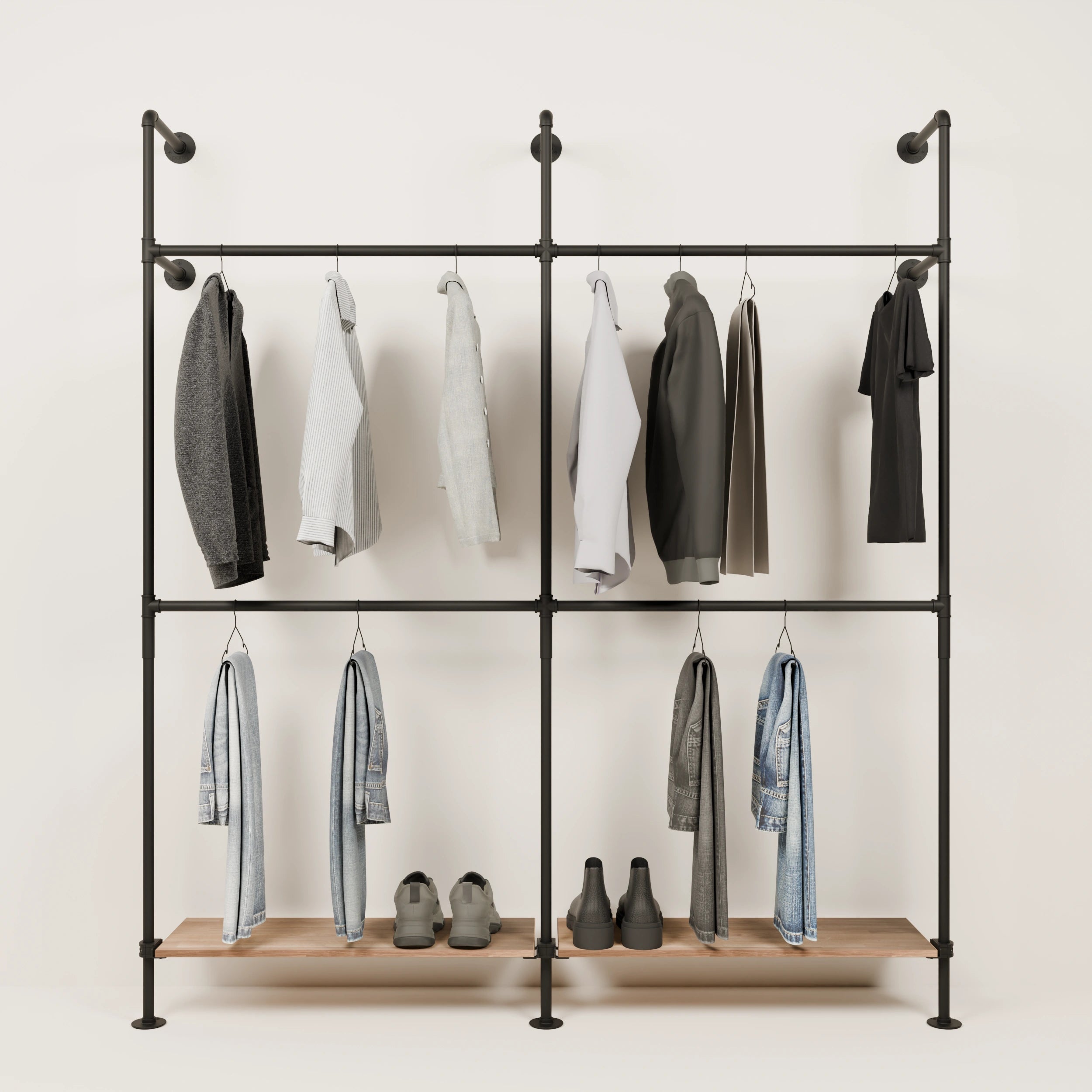 KIM DOUBLE 2 OAK – 2 estantes abajo