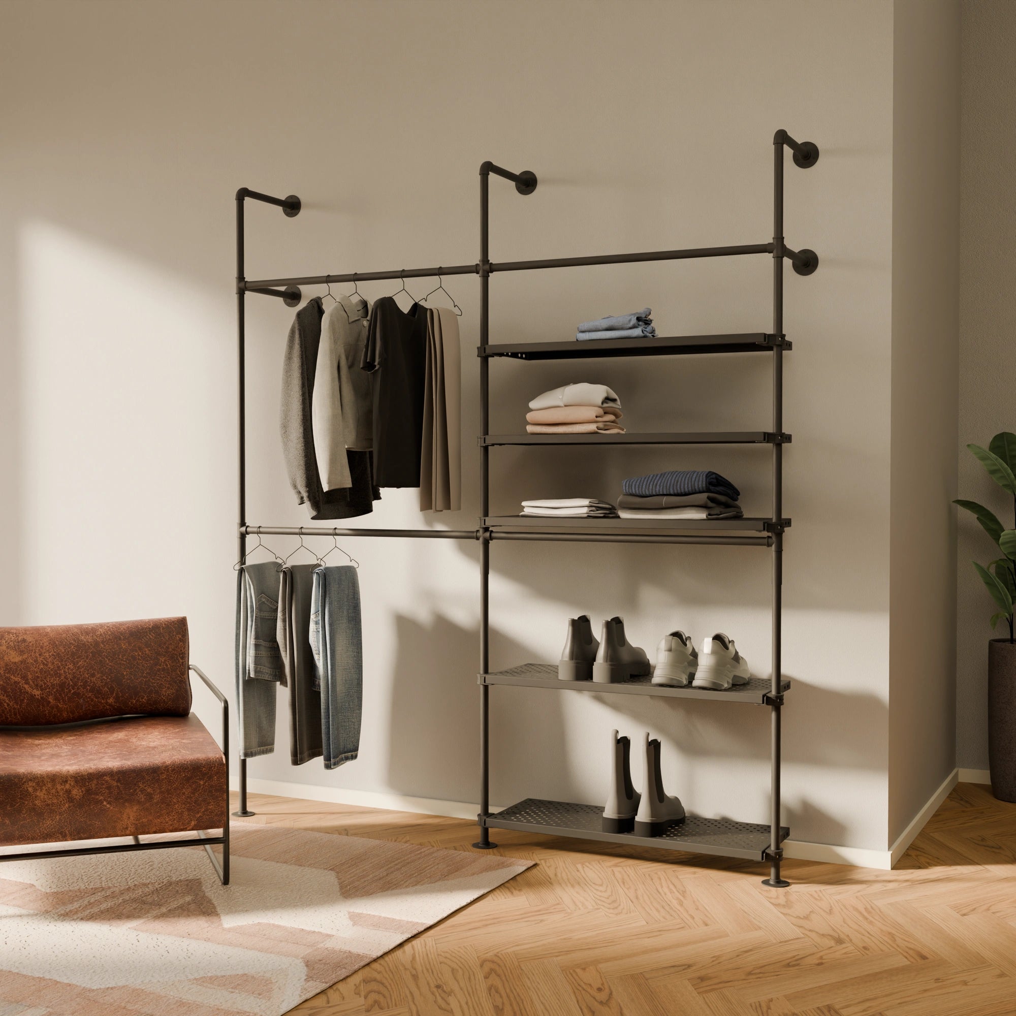 KIM DOUBLE 2 METAL – 5 estantes derecho