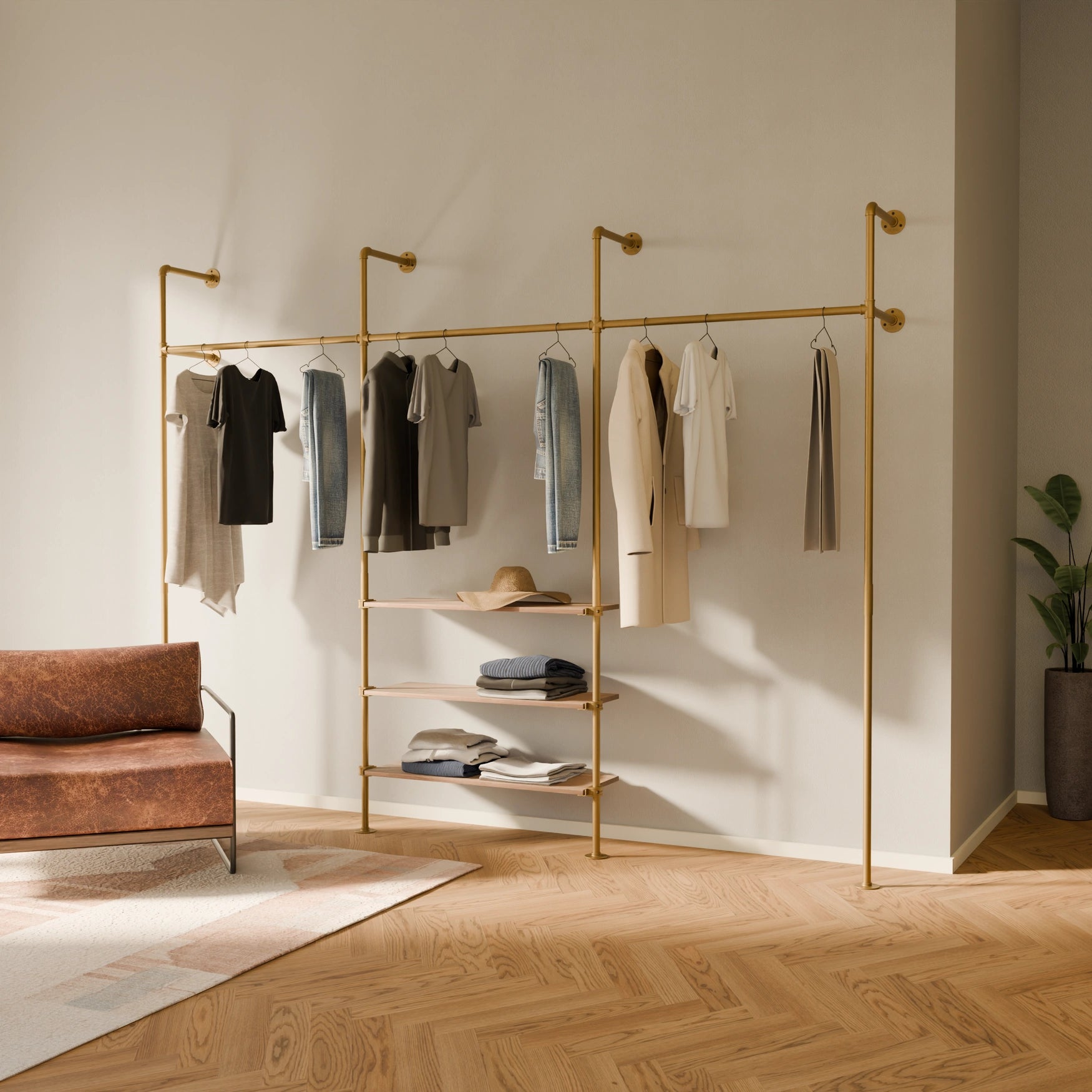 KIM 3 OAK – 3 estantes | oro