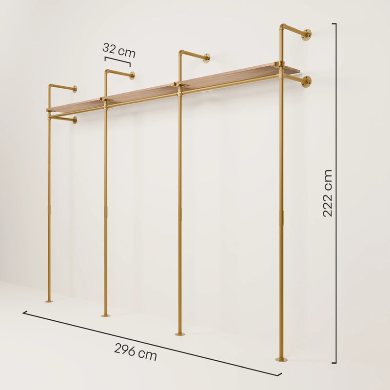 KIM 3 OAK – 3 estantes superiores | oro