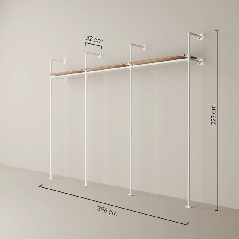 KIM 3 OAK – 3 estantes superiores | blanco