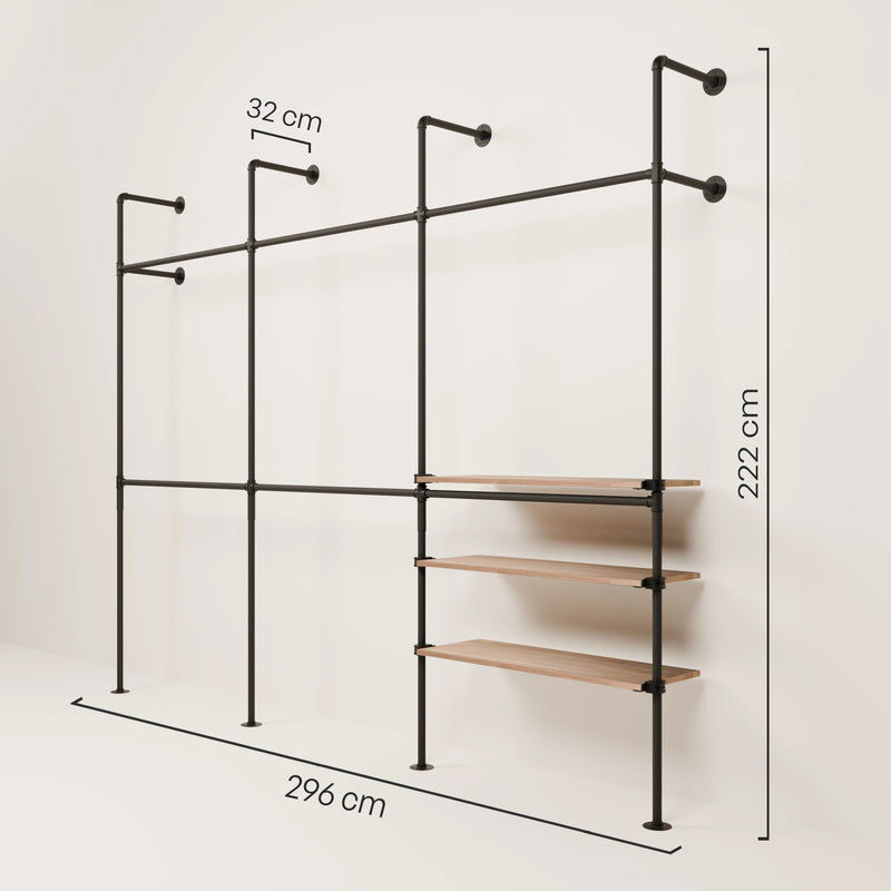 KIM DOUBLE 3 OAK – 3 estantes