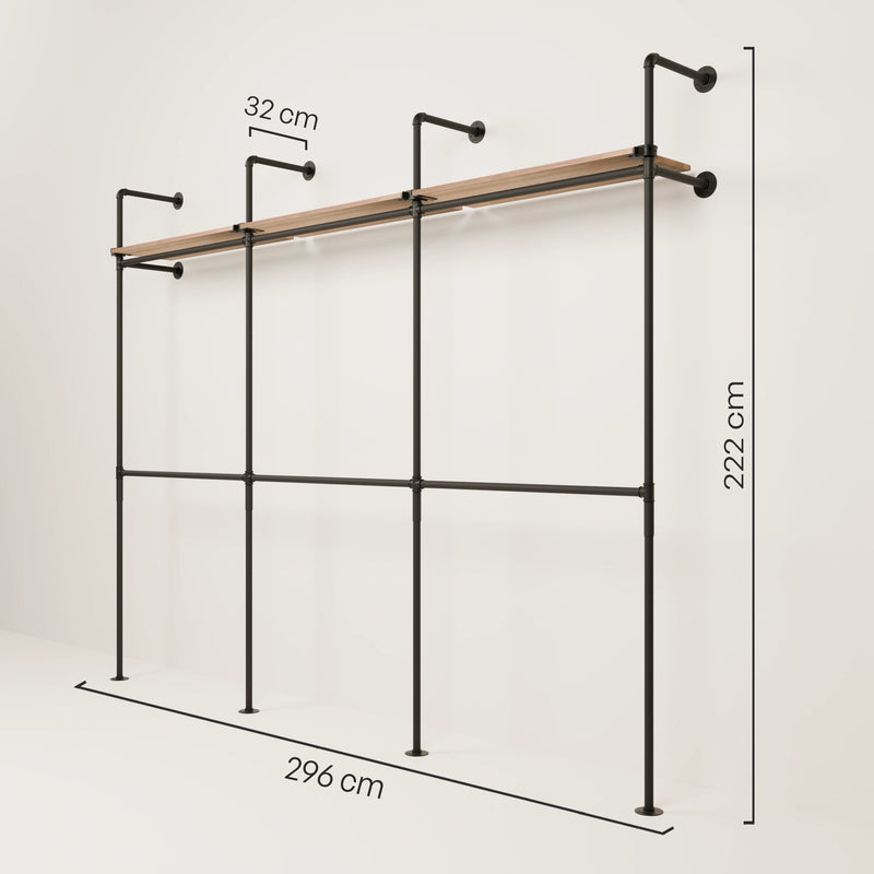 KIM DOUBLE 3 OAK – 3 estantes arriba