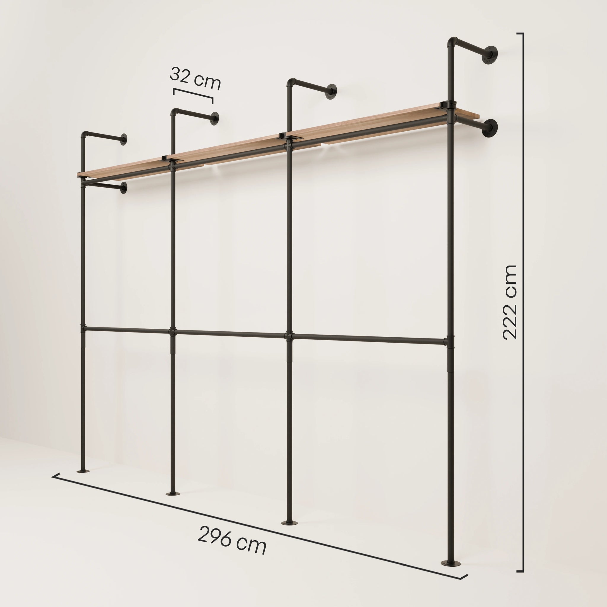 KIM DOUBLE 3 OAK – 3 estantes arriba