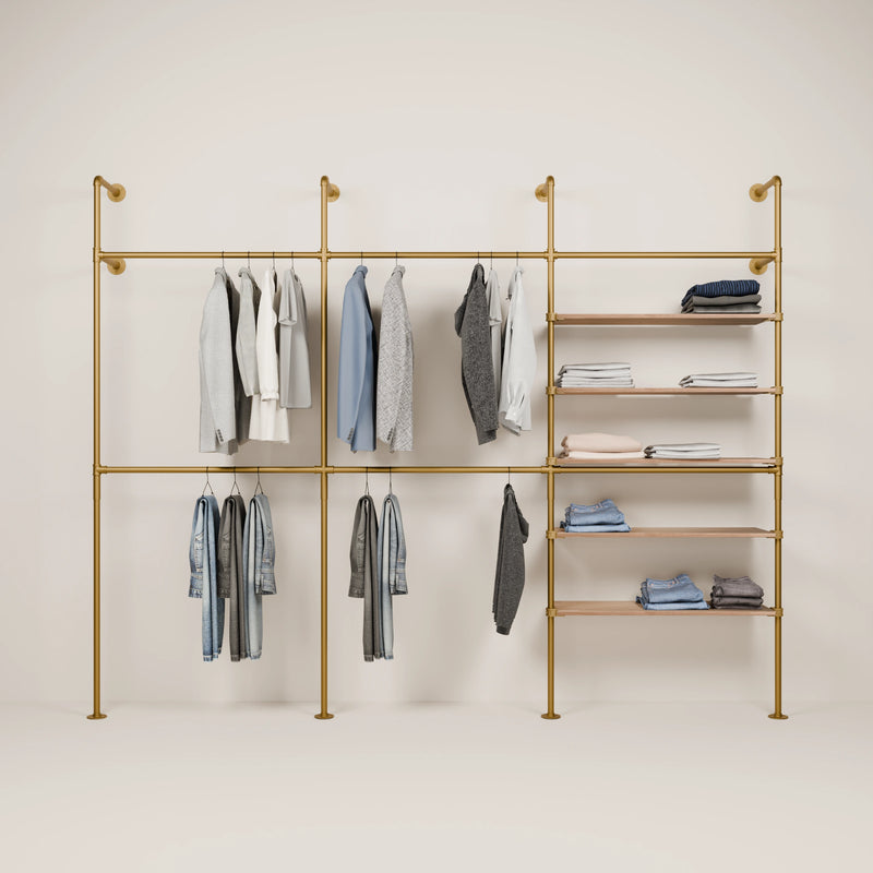KIM DOUBLE 3 OAK – 5 estantes | oro