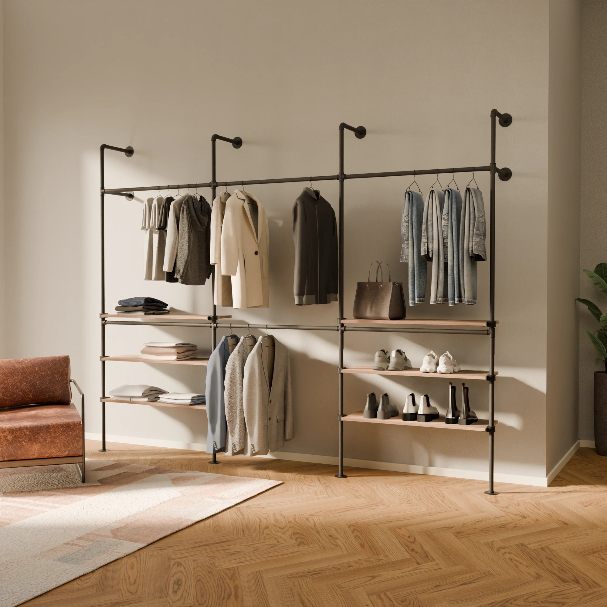 KIM DOUBLE 3 OAK – 6 estantes exteriores