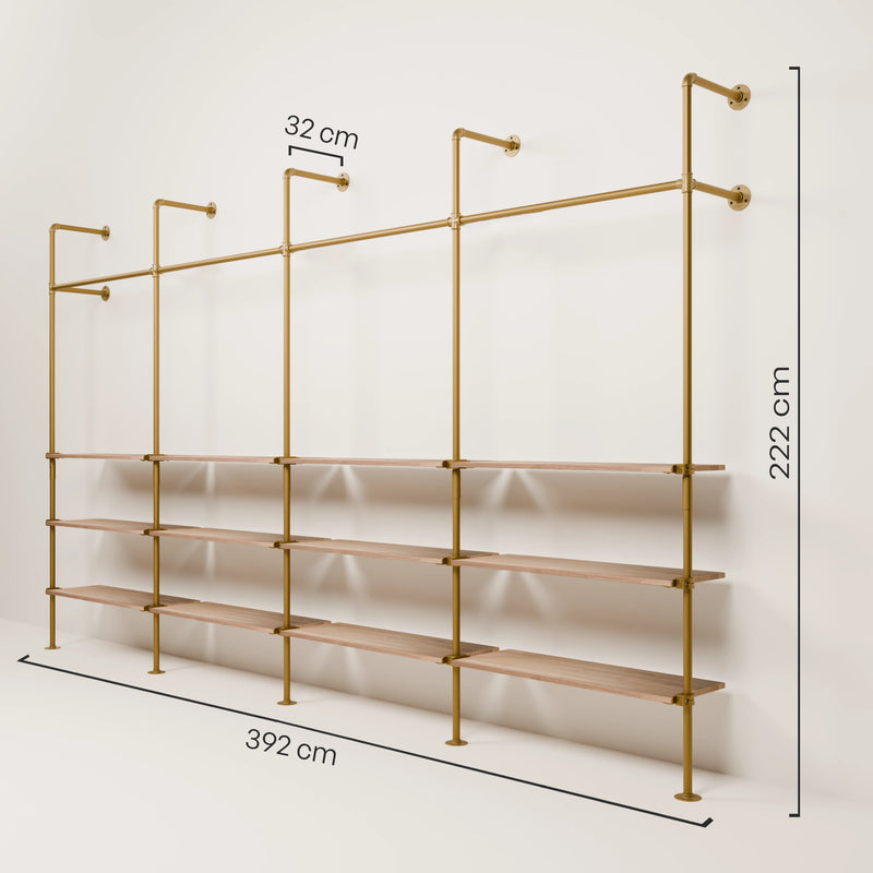 KIM 4 OAK – 12 estantes | oro