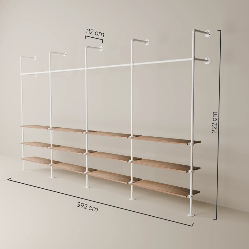 KIM 4 OAK – 12 estantes | blanco