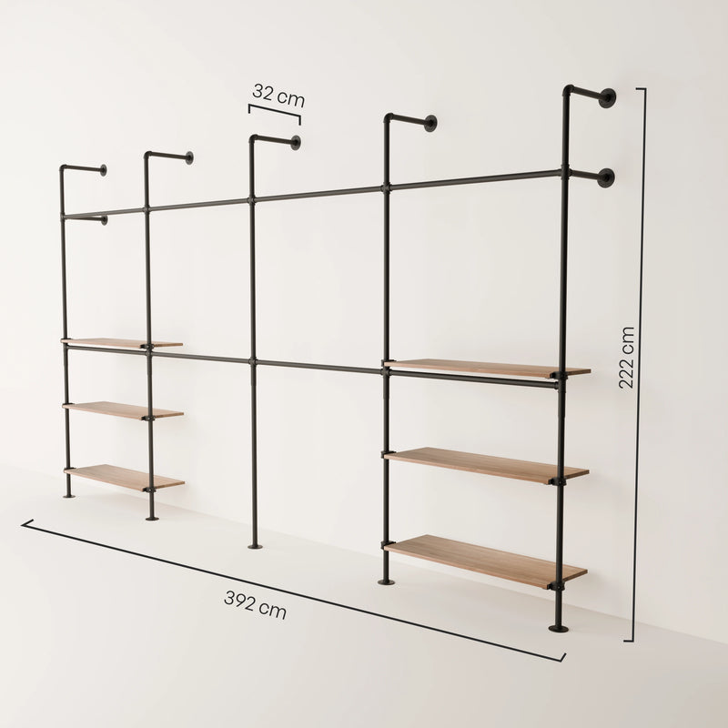 KIM DOUBLE 4 OAK – 6 estantes