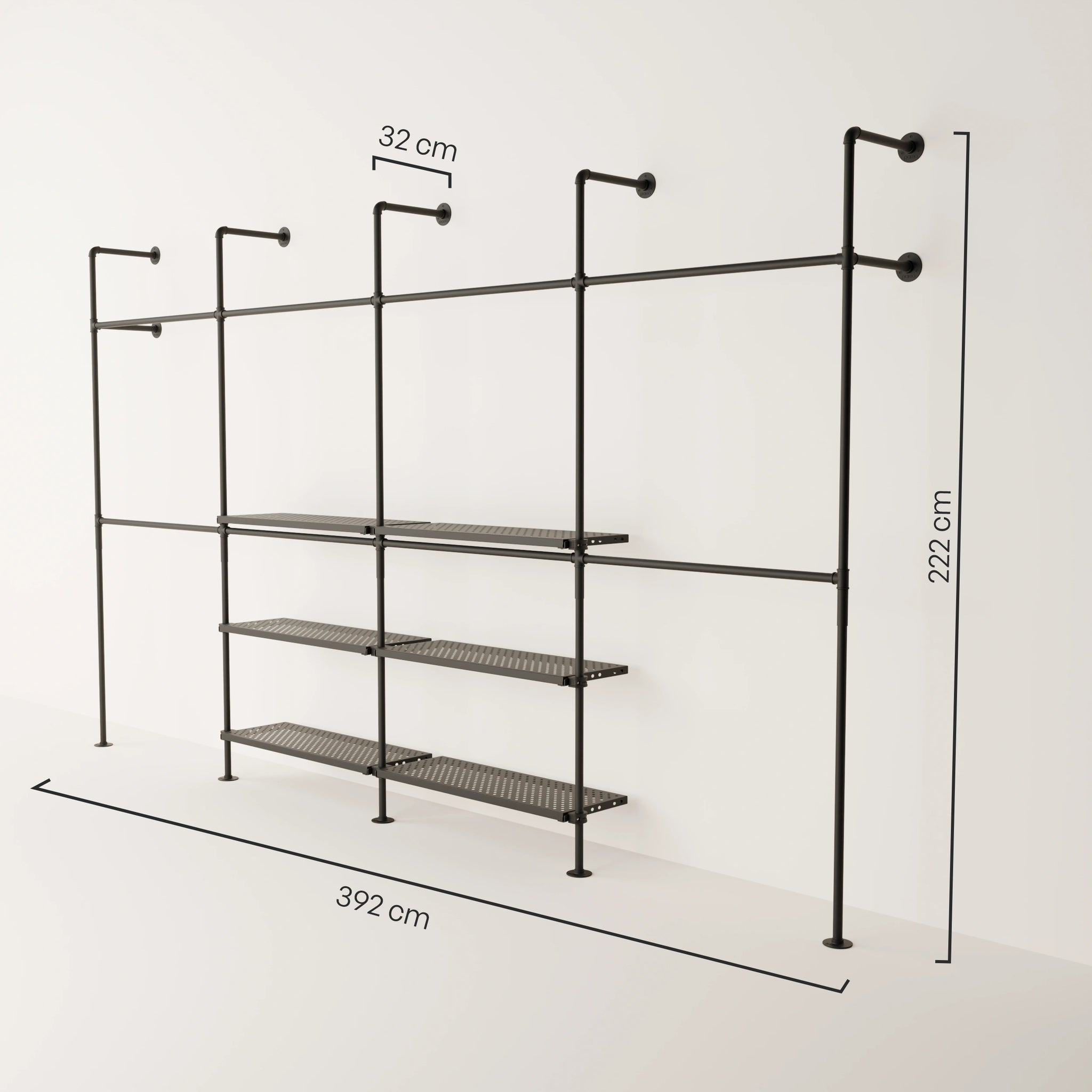 KIM DOUBLE 4 METAL – 6 shelves in the centre