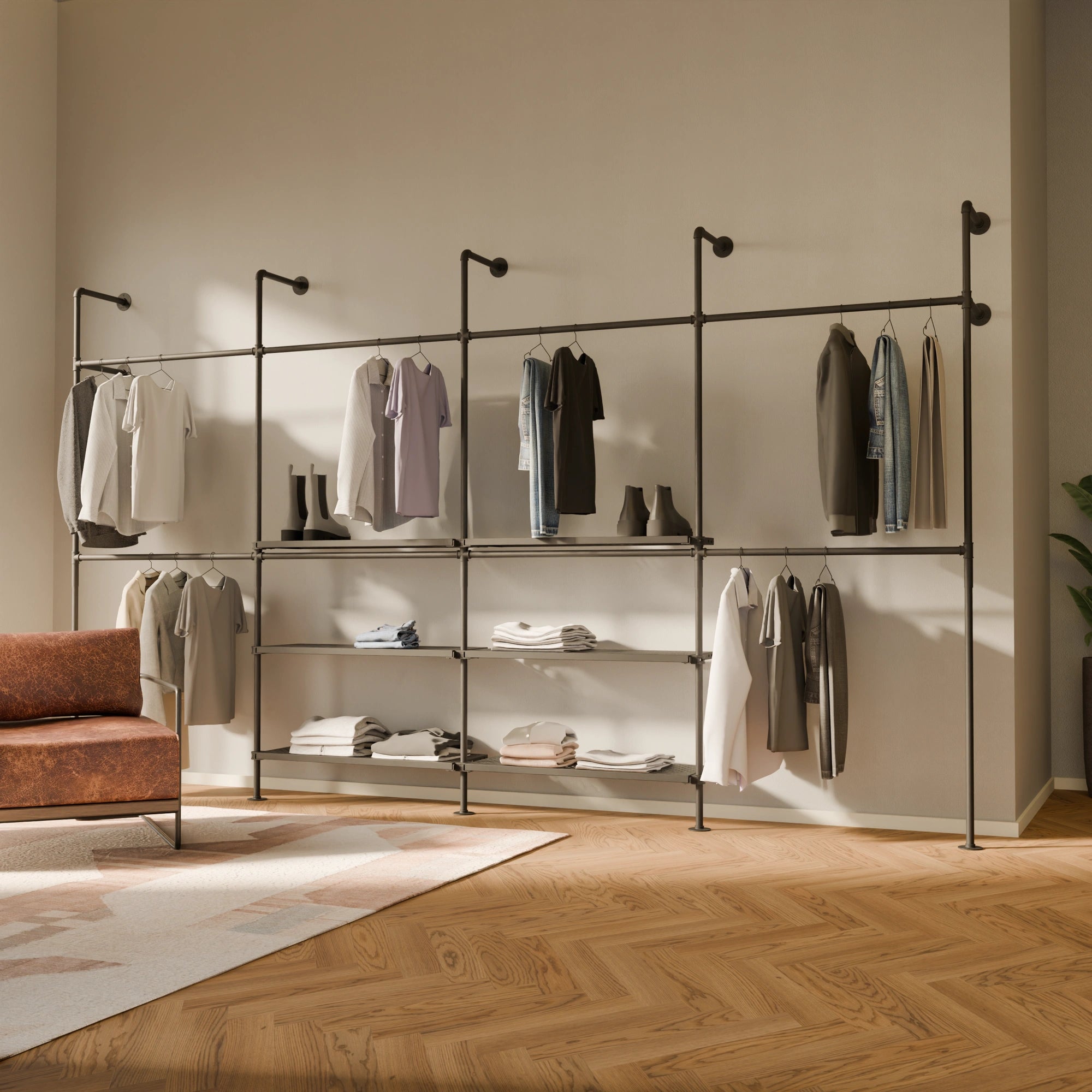 KIM DOUBLE 4 METAL – 6 shelves in the centre