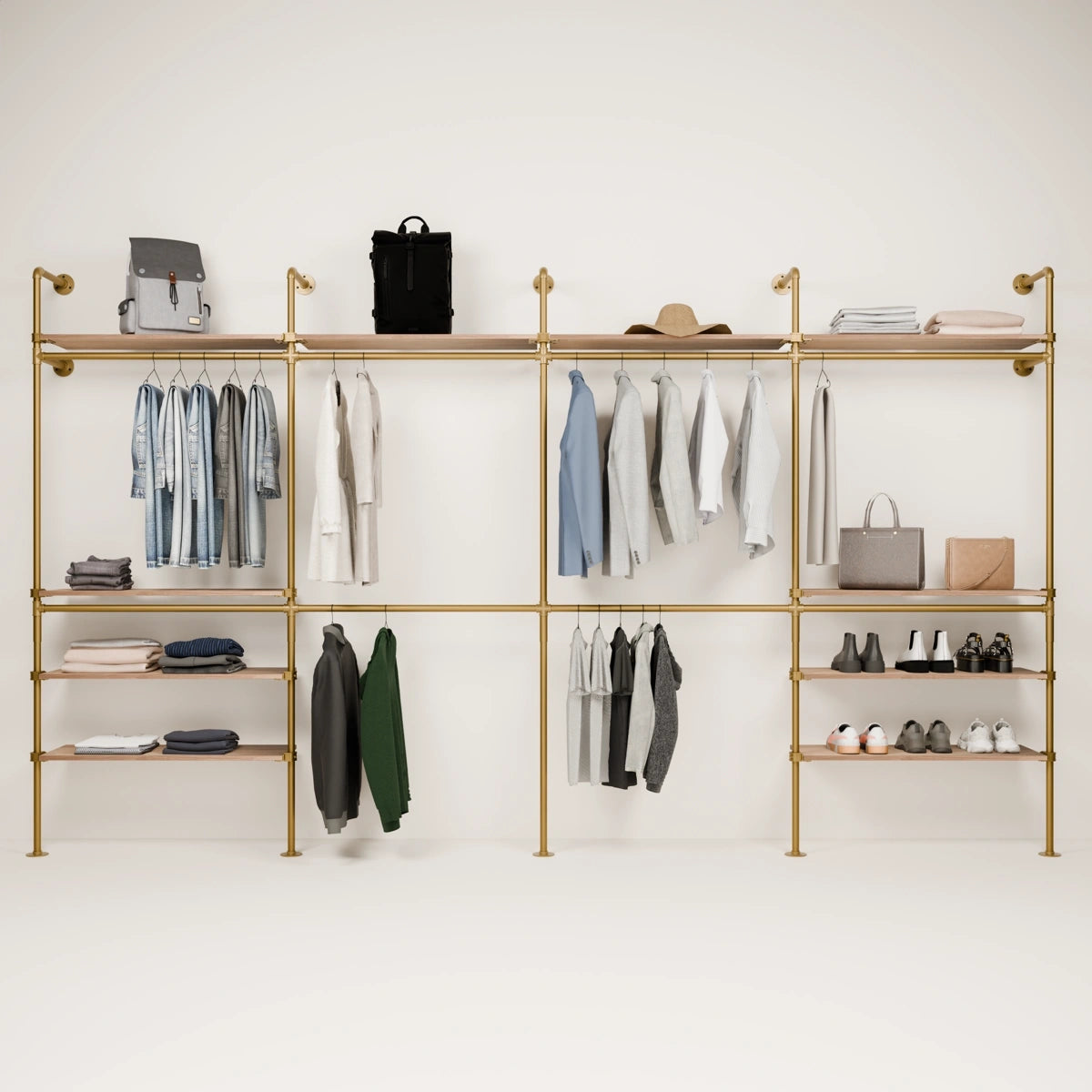 KIM DOUBLE 4 OAK – 10 estantes superiores | oro