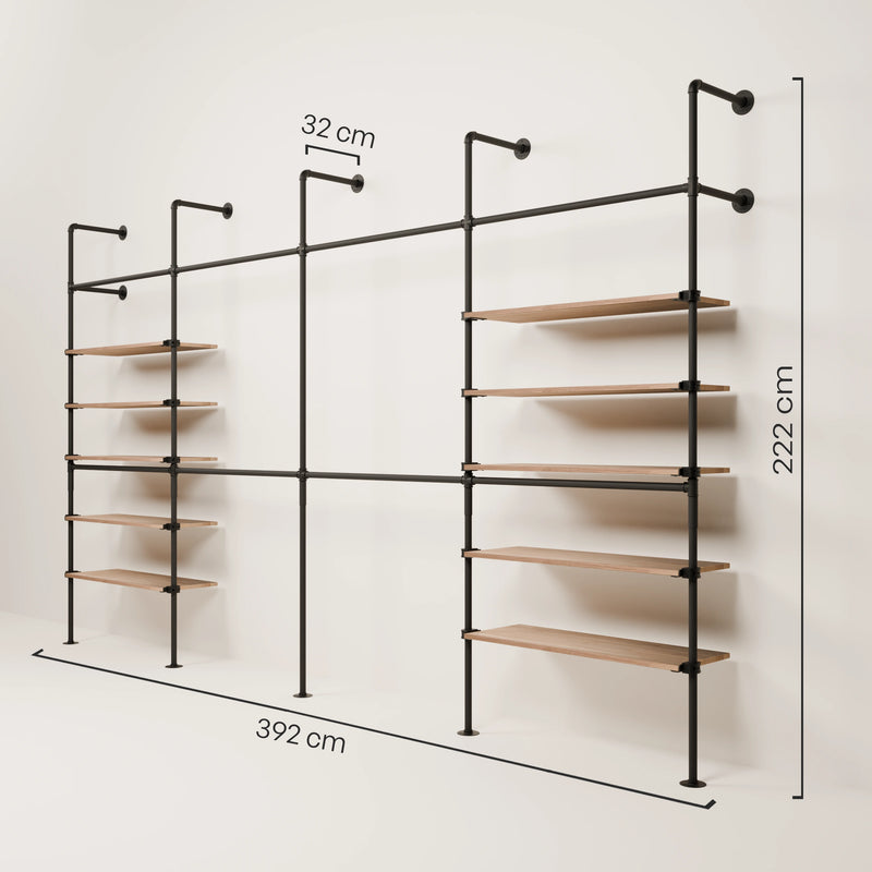 KIM DOUBLE 4 OAK – 10 estantes