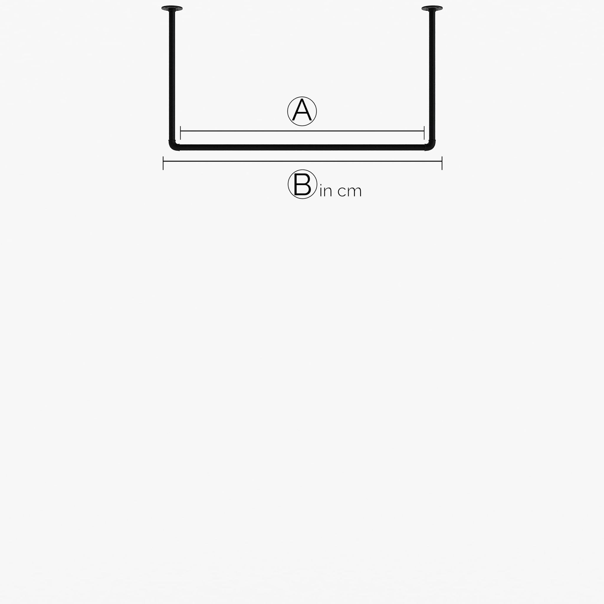 Realizzato su misura – APPENDINO BASSO – Appendiabiti Industrial | design industriale | tubi neri