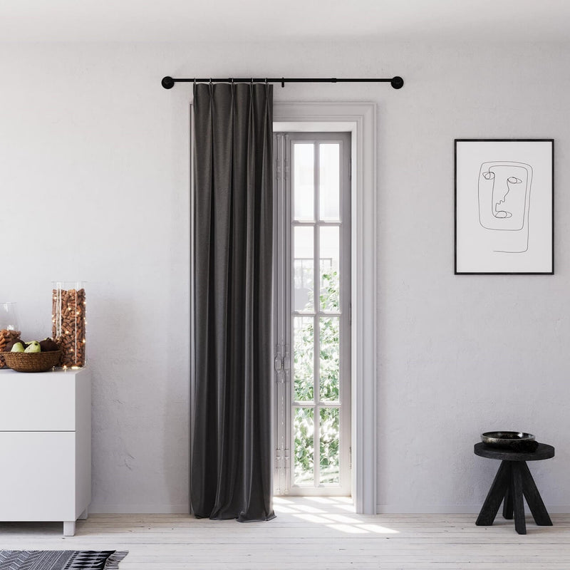 IDEAS 12 - Barra de cortina Metal Negro 100cm